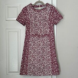Women Boden Floral Isla Purple White Pink Floral Botantical Retro Vintage Size 6